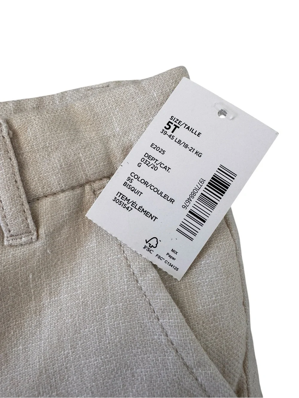 NWT Gymboree Boys Linen Blend Dress Pants 5T Beige Easter Wedding
